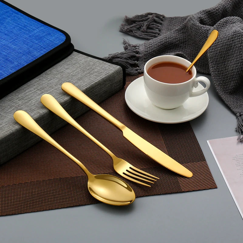 Luxus Besteckset – Gold Edelstahl – 5-teilig