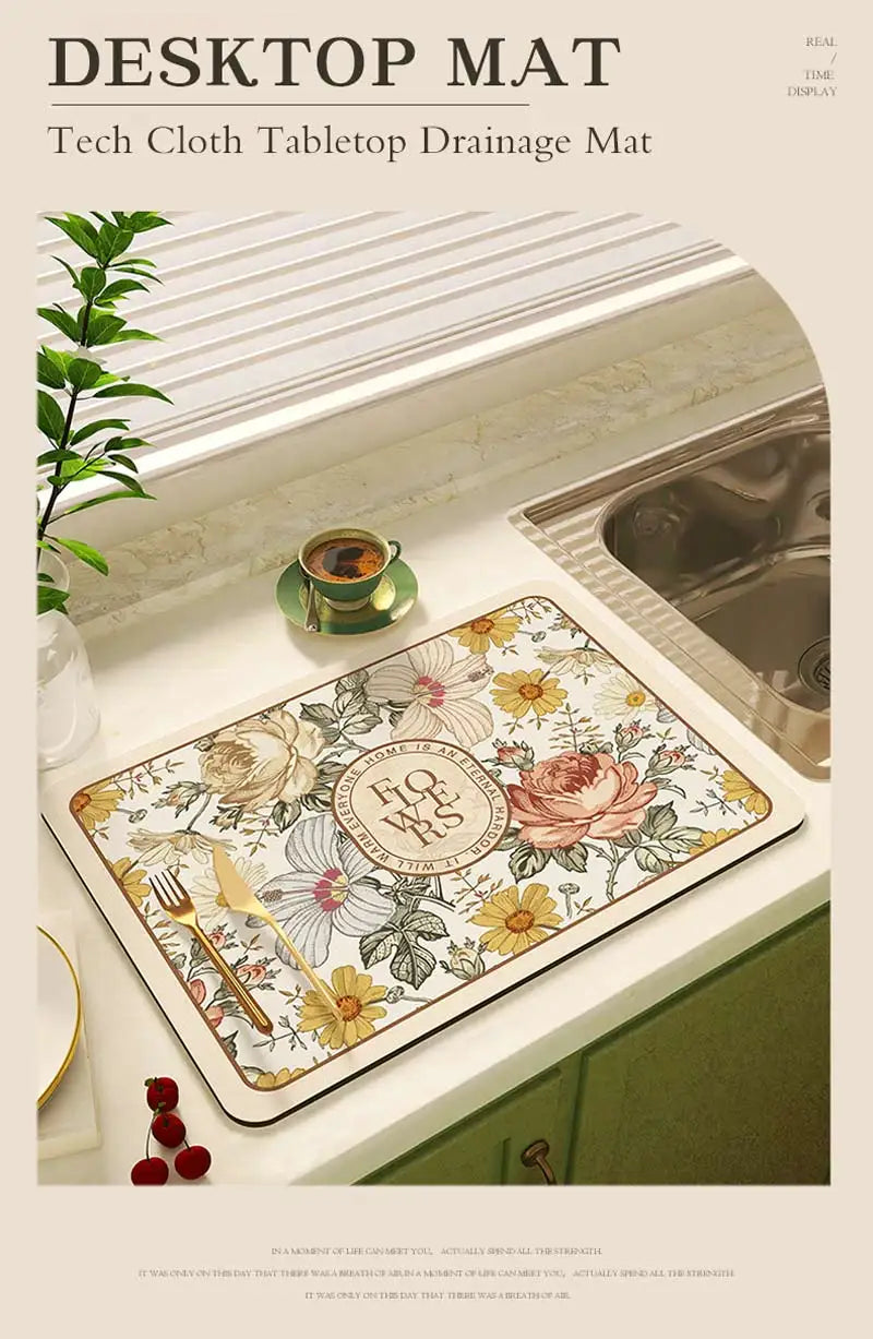 Schnell trocknende Matten – Diatom Mud Stil – 40x50 cm