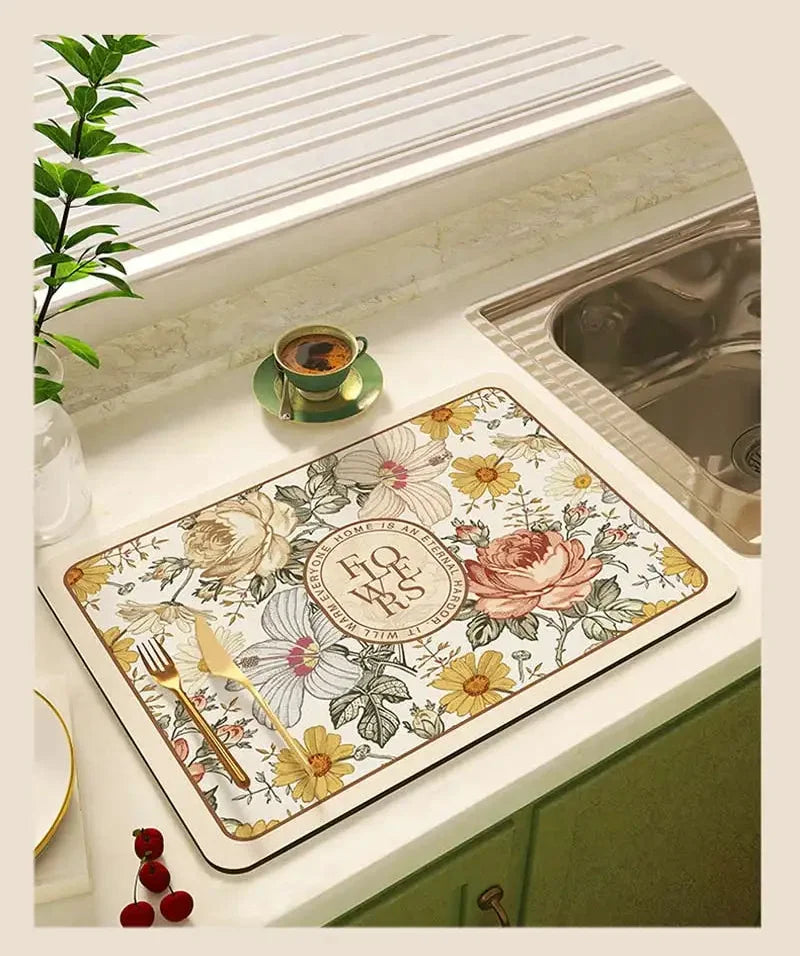 rechteckige Diatomschlamm-Matte in Farbe 7, Grösse 40x50 cm, stil japan