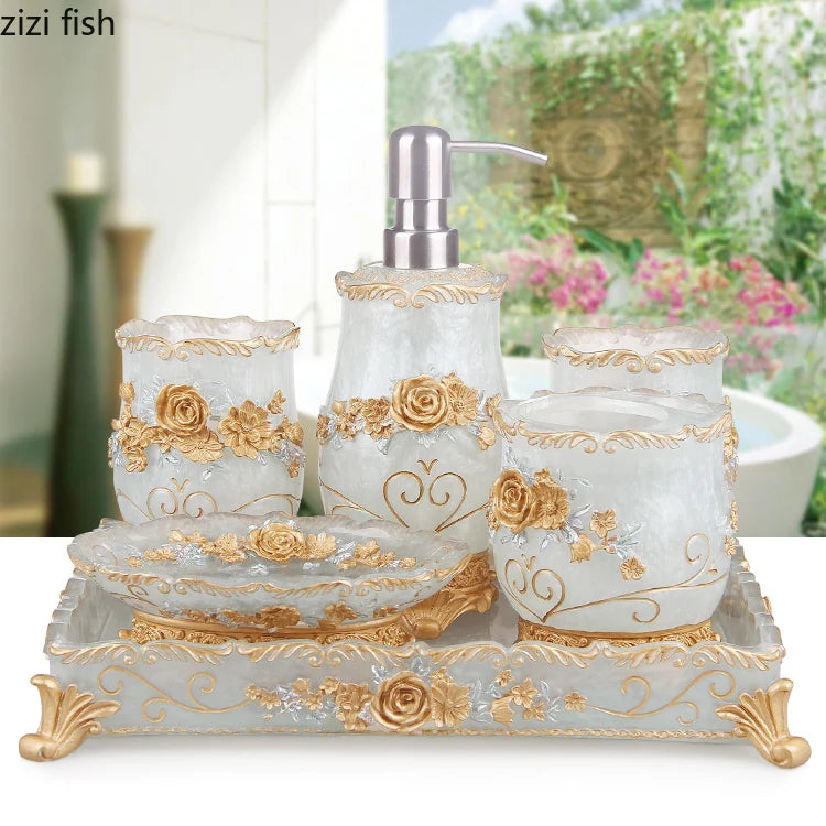 Harz Badezimmer-Set – Elegantes Europäisches Design