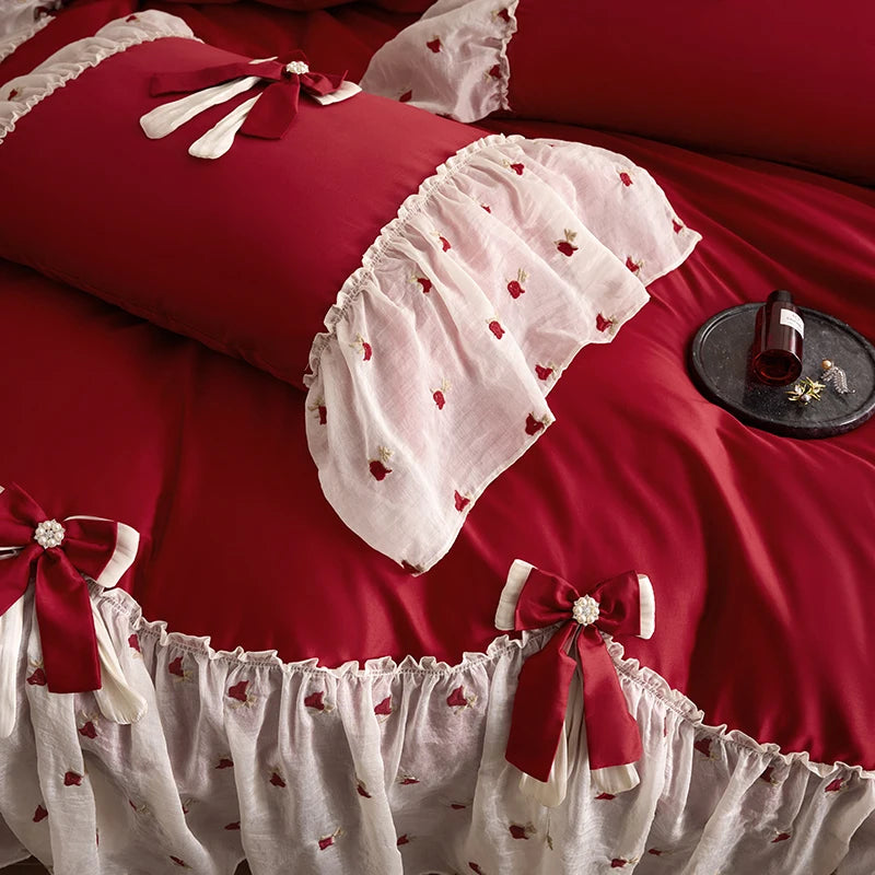 Luxus Baumwollbettwäsche - Prinzessinnenstil - King Grösse