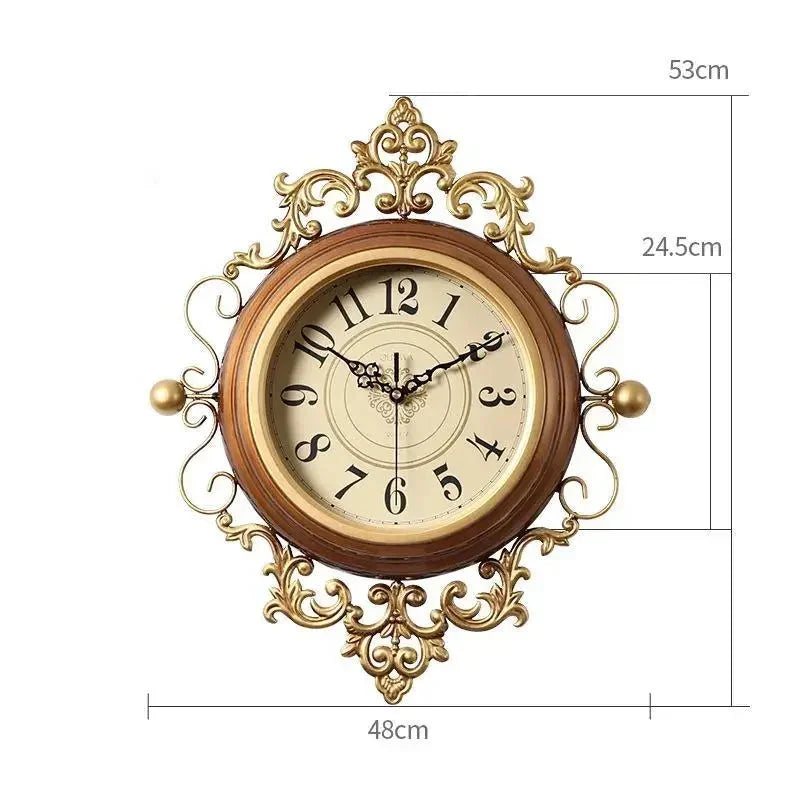 Wanduhr – Retro Metall Rund – Wohnzimmer Dekor