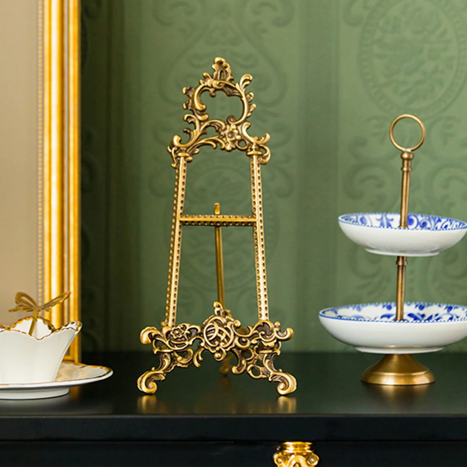 Vintage Plaketten Halter aus Zinklegierung 13.5x16x29 cm modern