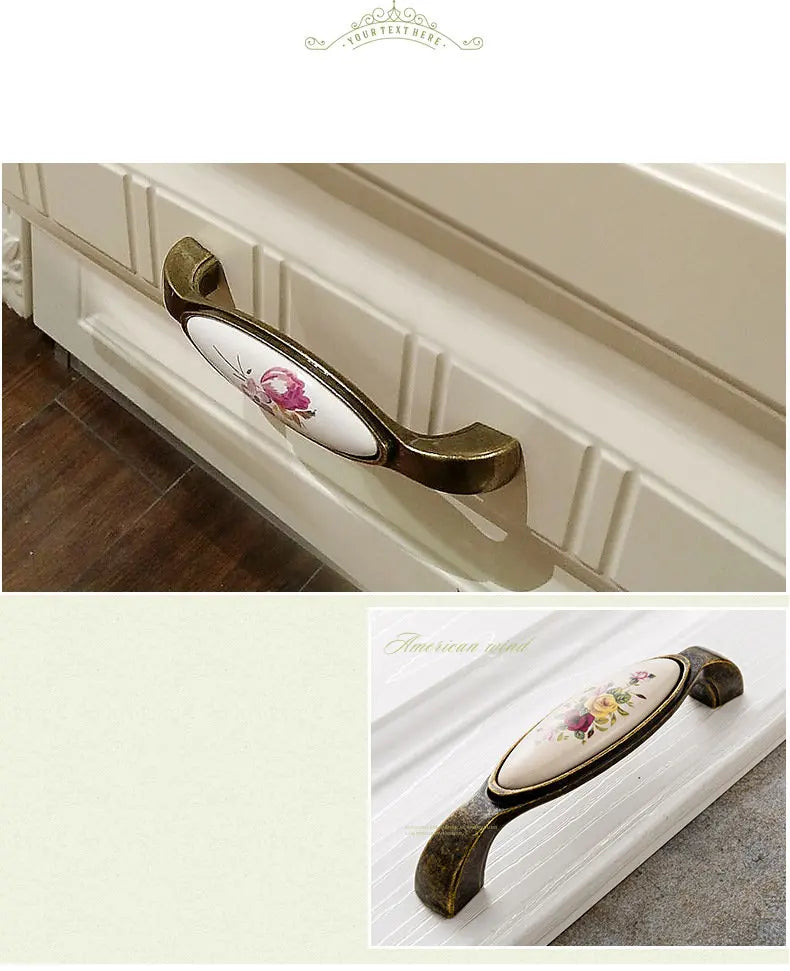 Vintage Möbelgriffe – Keramikdesign – 96mm/128mm