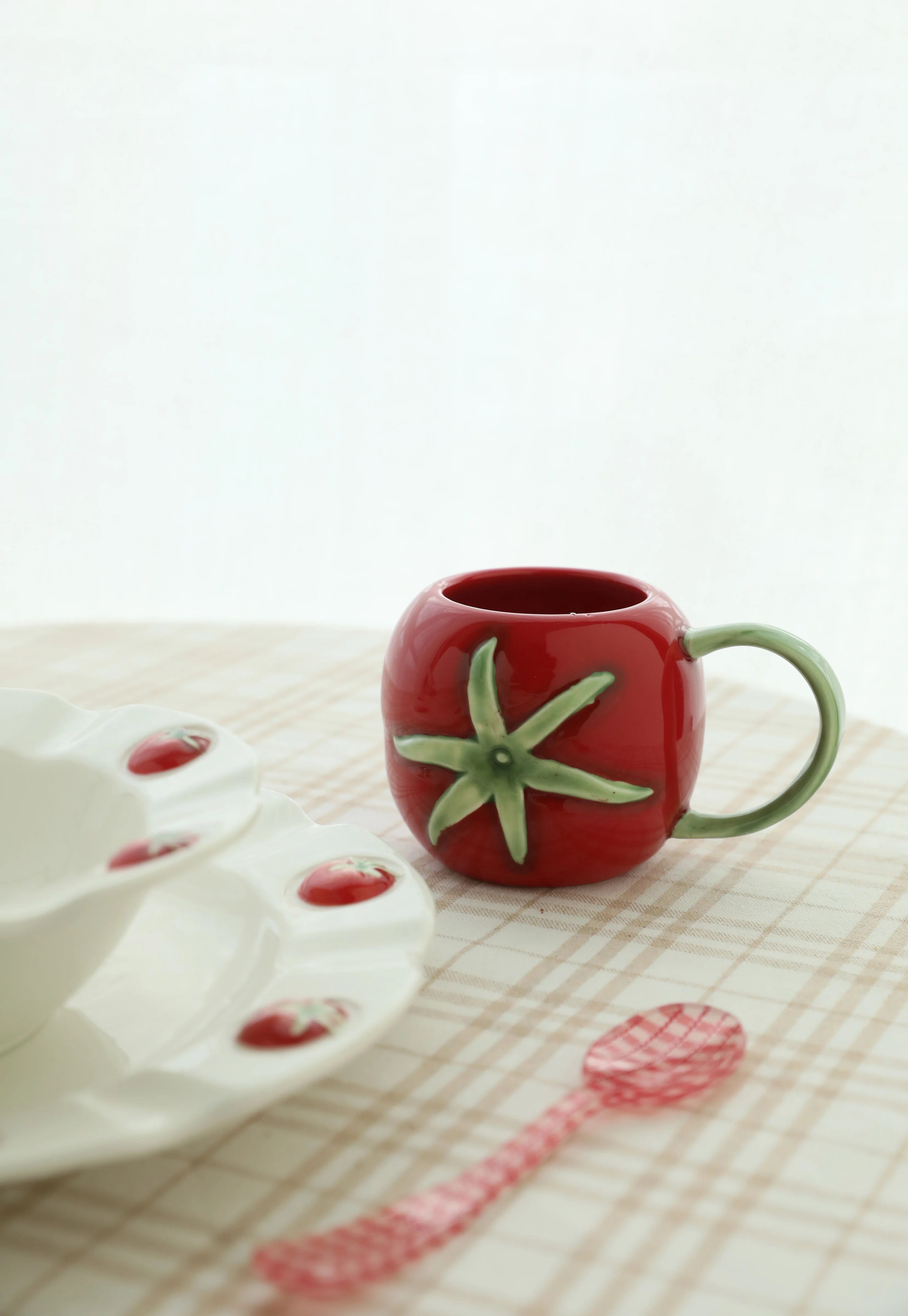 Nordic Keramik Becher Set – Handbemaltes Design