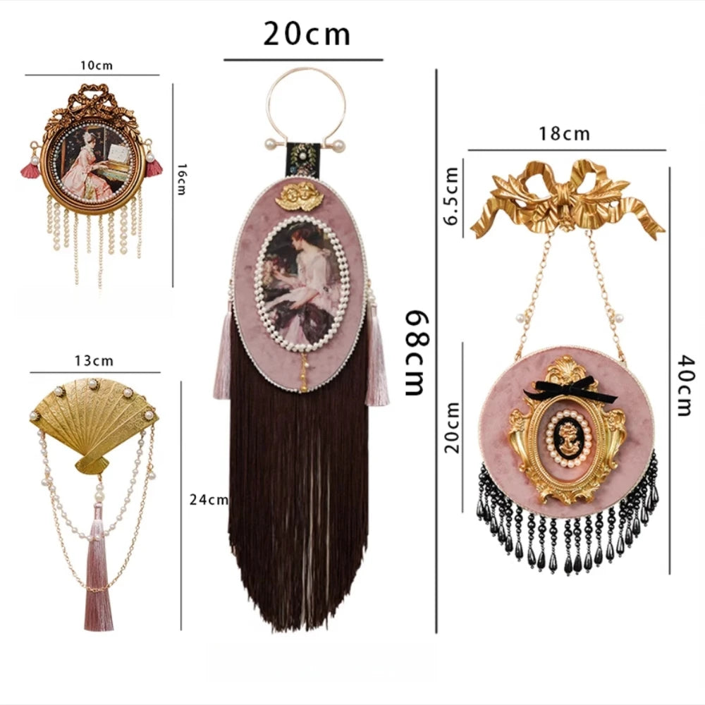 Vintage Samt Wandkunst – Unregelmässiges Rahmen-Design