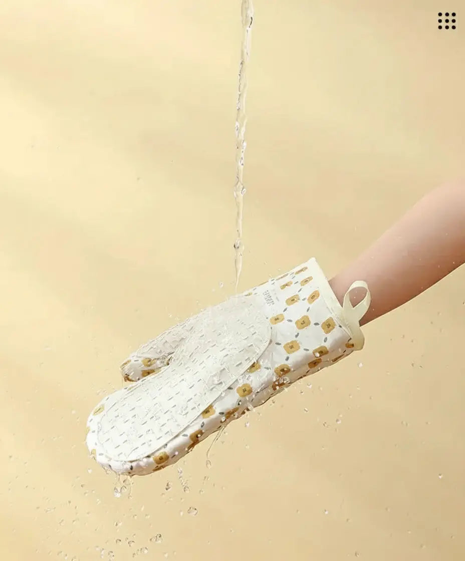 Hitzebeständige Backhandschuhe - Baumwolle/Silikon - Ofengebrauch