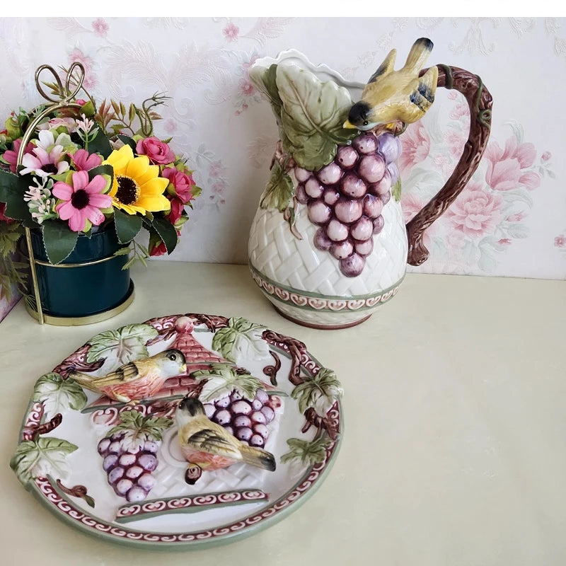 Pastoral Keramikvase – 3D Design – Wohnaccessoire