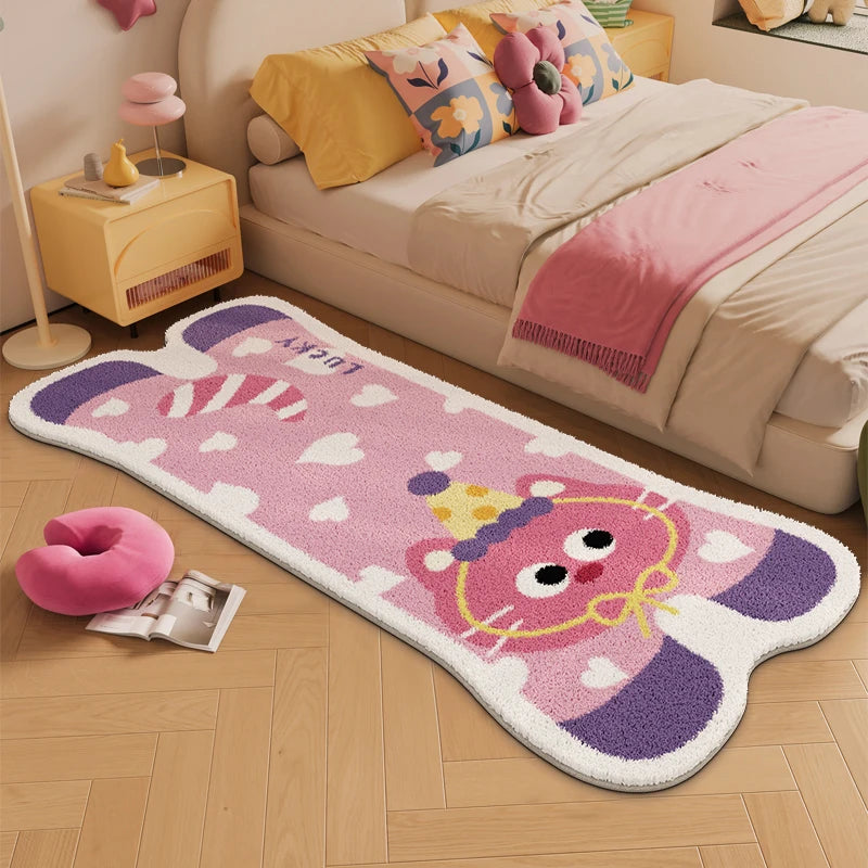 Besonders geformte Plüschmatte – Imitat Kaschmir – Schlafzimmer