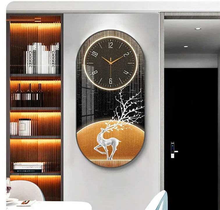 Luxus-Wanduhr – Kristallporzellan – 40x80 cm