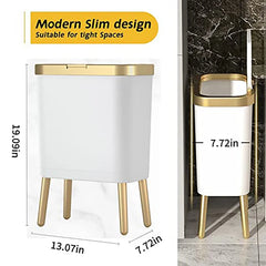 Luxuriöser Goldener Abfalleimer – Modernes Design mit Deckel
