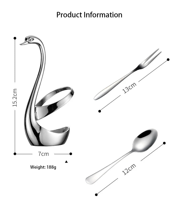 Schwan Besteckständer – Eleganter Edelstahl – Tischdekoration