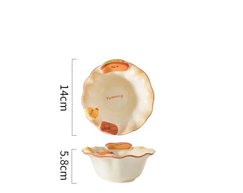 Keramik Schale – Cartoon Design 5.5-Zoll