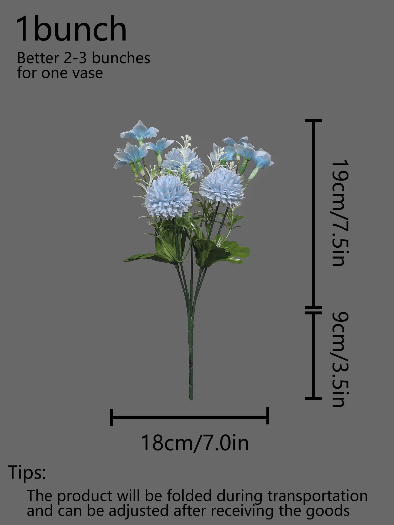 Künstliche Chrysantheme - Simulierter Blütenzweig - 28 cm Dekor