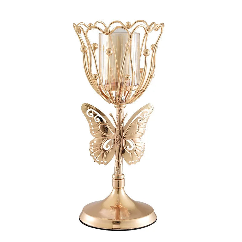 Kerzenhalter – Gold Modern – Persisches Blatt