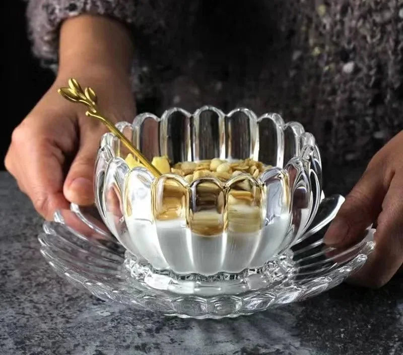 Lotus-Schalen – Glas Blumendesign – Geschirr