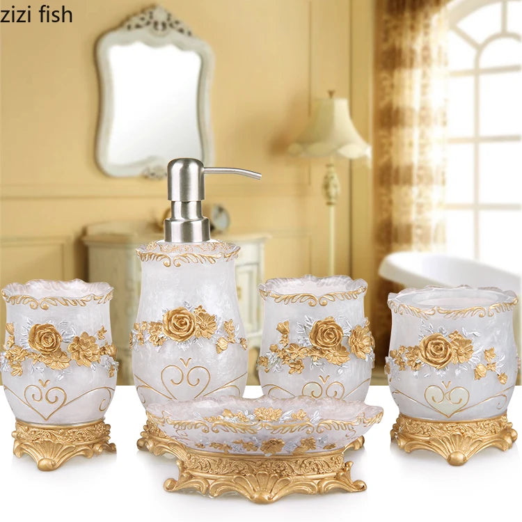 Harz Badezimmer-Set – Elegantes Europäisches Design