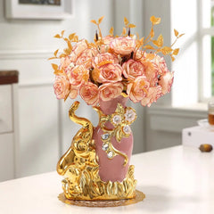 Moderne Vase – Goldglas & Keramik – Wohnzimmereinrichtung