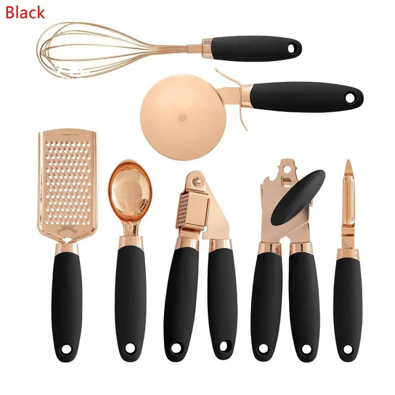 7-teiliges Küchenwerkzeug-Set aus Edelstahl – Ergonomisches Design
