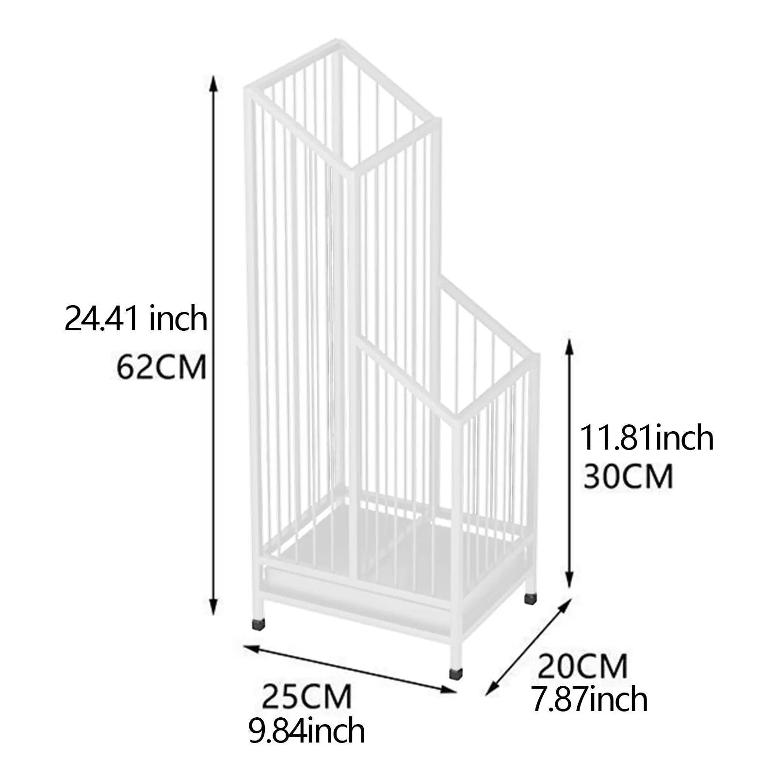 Schirmständer – Metall Hohldesign – 20x25x62cm