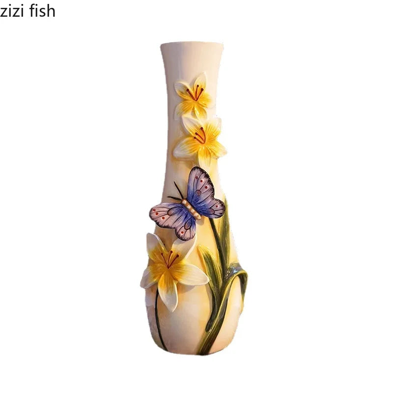 Schmetterlings-Orchideen-Vase – Keramik Modern