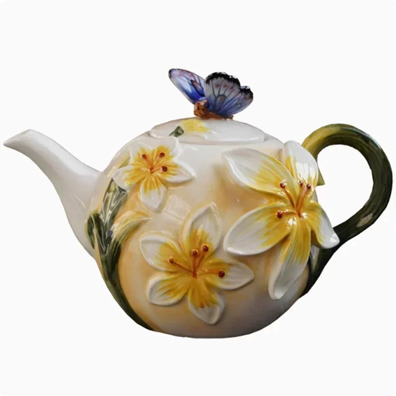 Schmetterlingsorchidee Keramiktablett – Landhausstil – 39cmx25cmx12.7cm