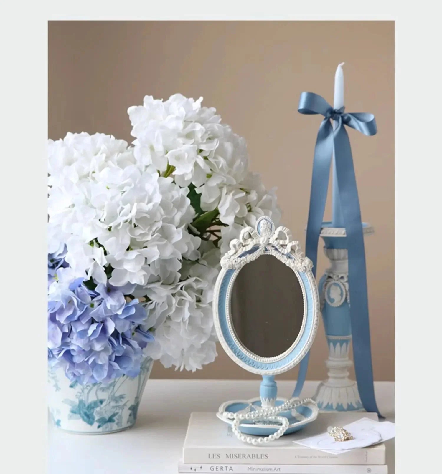 Schminkspiegel – Französisches Rokoko – 9x12cm Rund