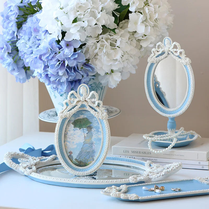 Schminkspiegel – Französisches Rokoko – 9x12cm Rund