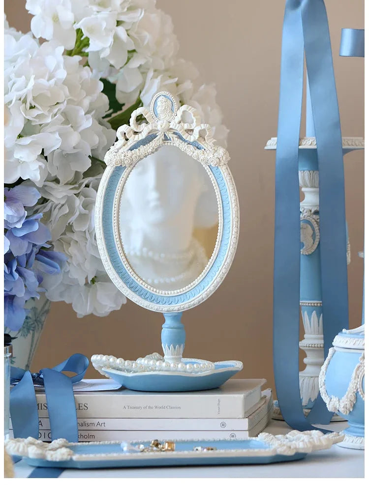 Schminkspiegel – Französisches Rokoko – 9x12cm Rund