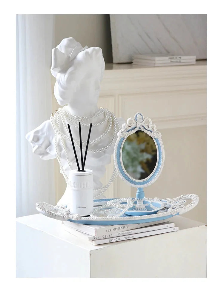 Schminkspiegel – Französisches Rokoko – 9x12cm Rund