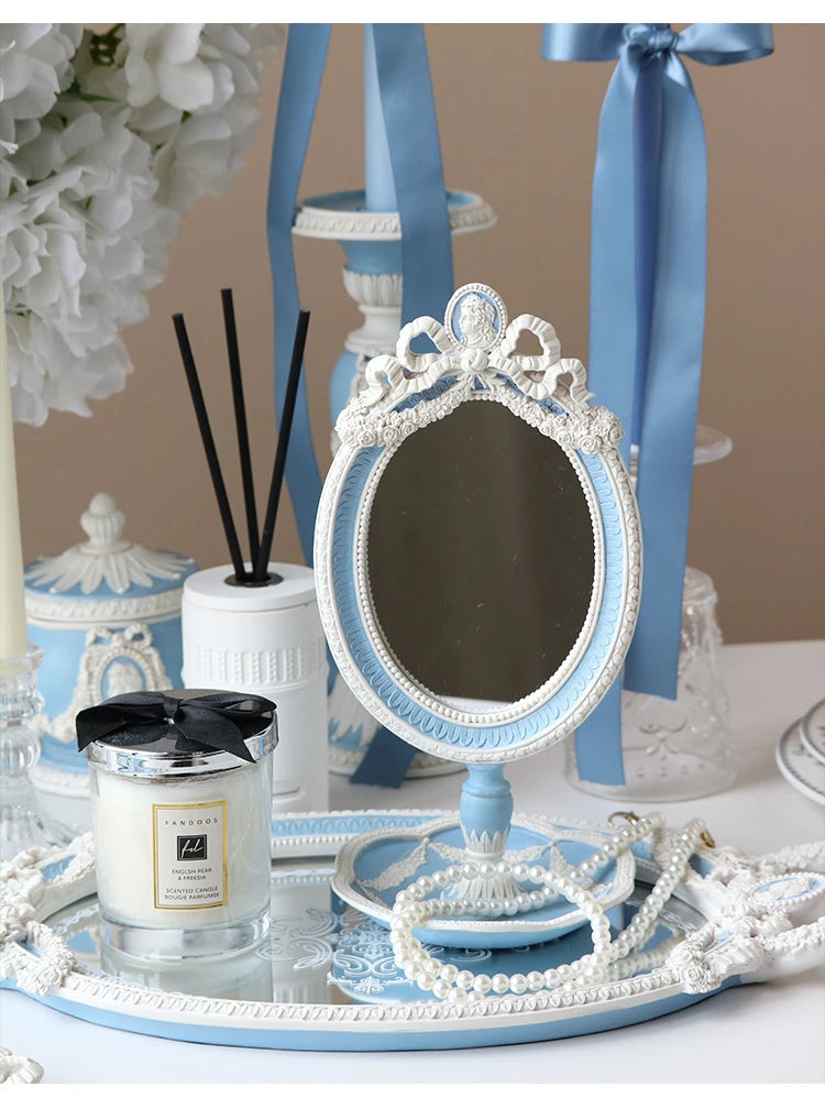 Schminkspiegel – Französisches Rokoko – 9x12cm Rund