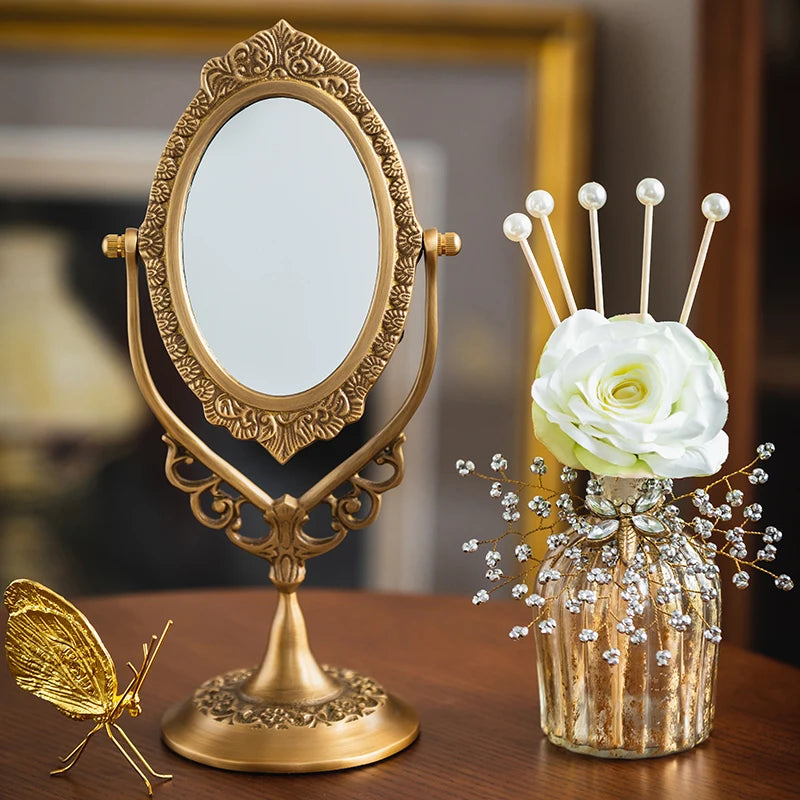 Schminkspiegel – Vintage Messing Design – Europäischer Stil