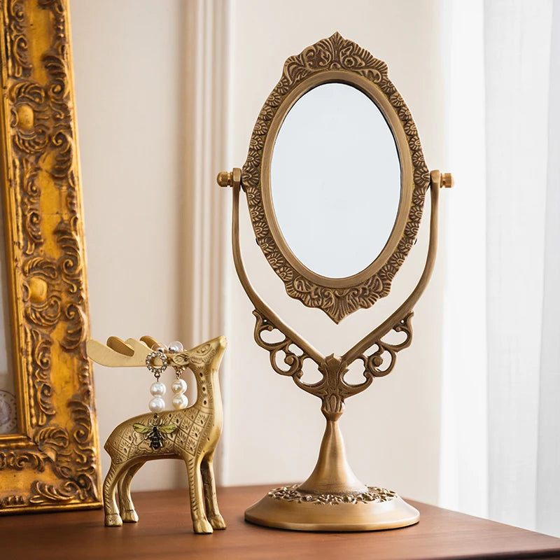 Schminkspiegel – Vintage Messing Design – Europäischer Stil