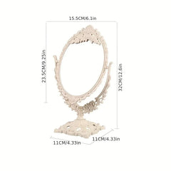 Schminkspiegel – Vintage Oval Design – Beidseitig 31x15 cm