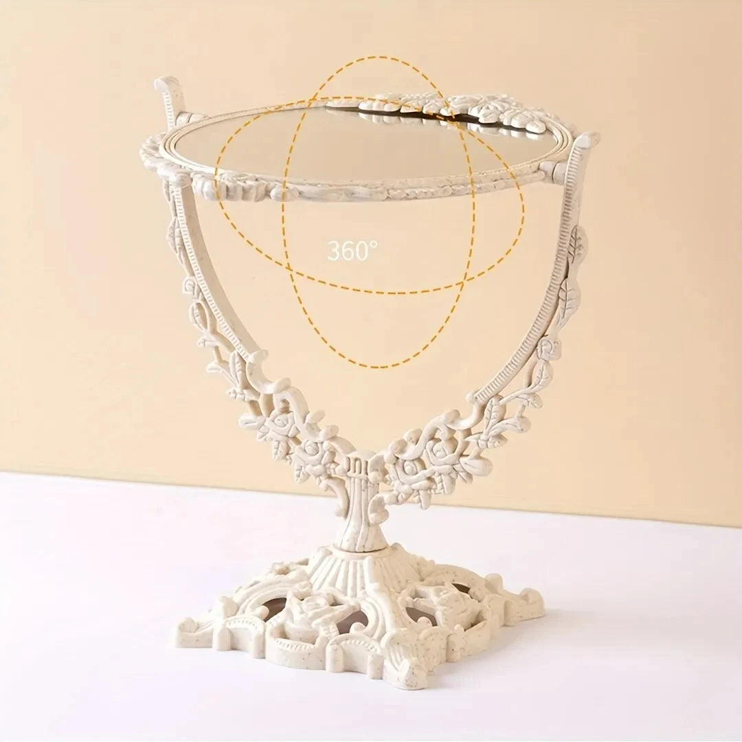 Schminkspiegel – Vintage Oval Design – Beidseitig 31x15 cm