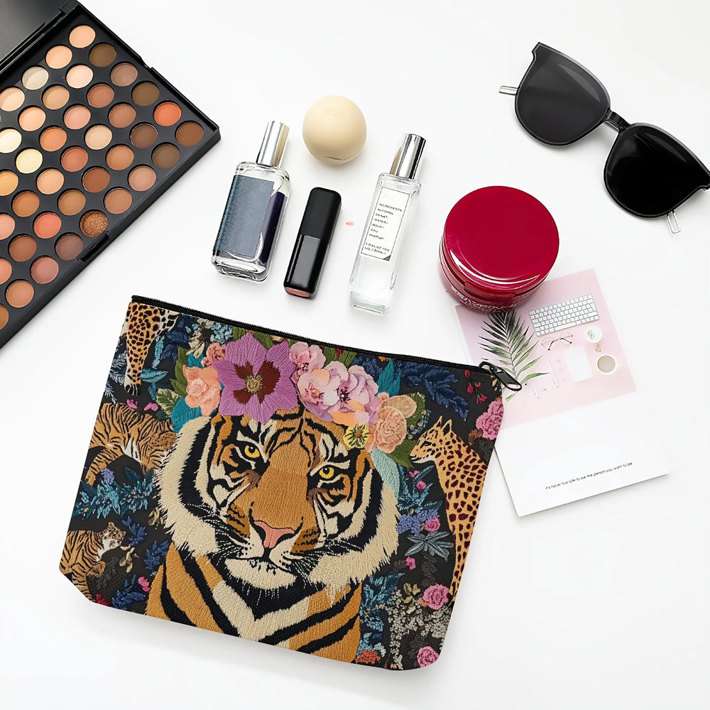 Schminktasche – Tiger Muster – 18x25cm