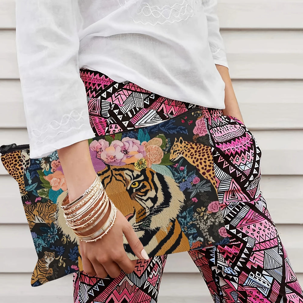 Schminktasche – Tiger Muster – 18x25cm