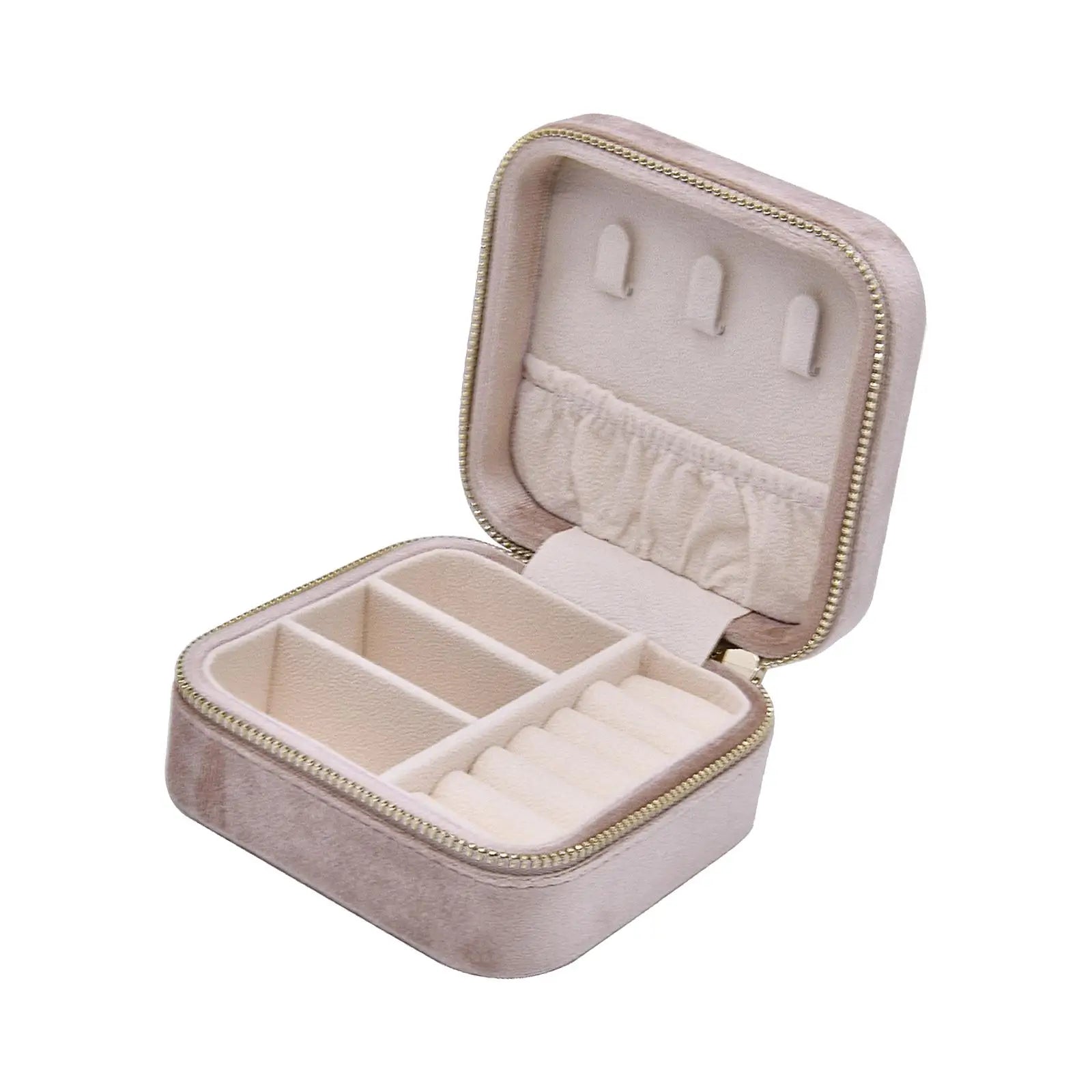 Schmuckbox Organizer – Samt Reiseetui – 10x10x5 cm