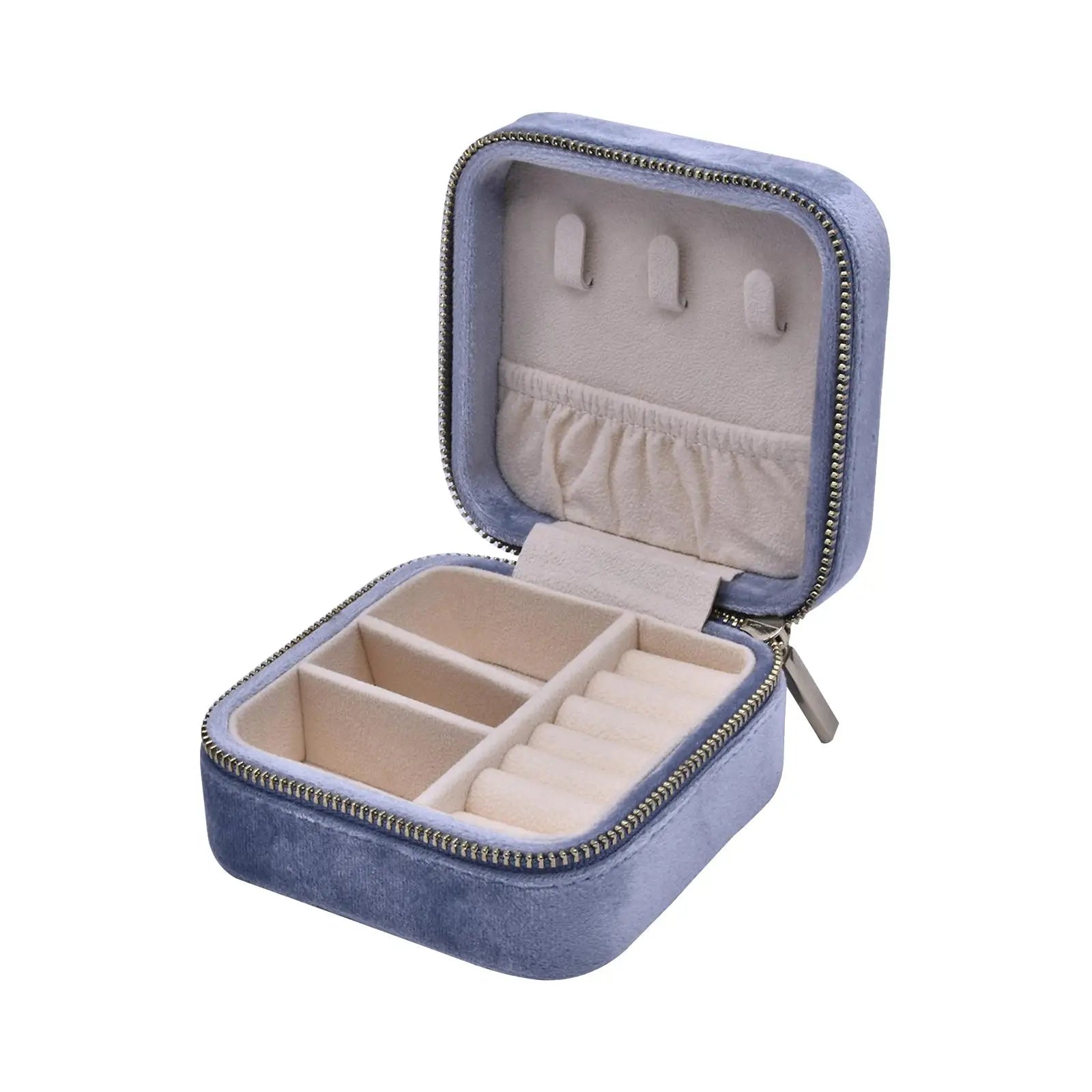 Schmuckbox Organizer – Samt Reiseetui – 10x10x5 cm