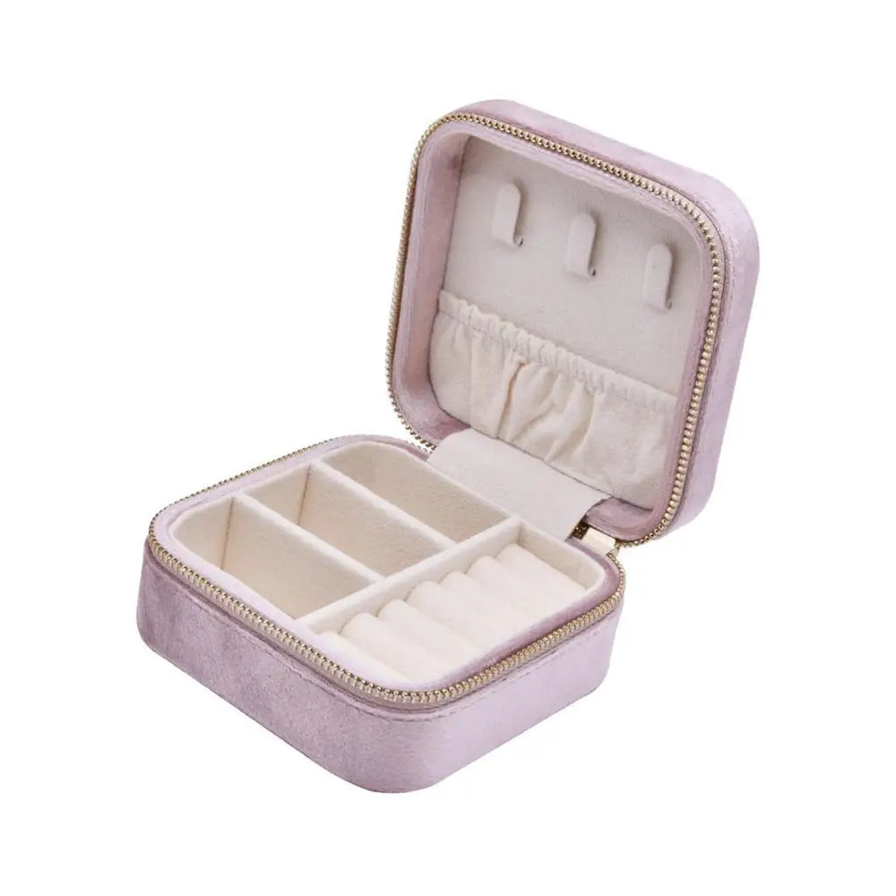 Schmuckbox Organizer – Samt Reiseetui – 10x10x5 cm