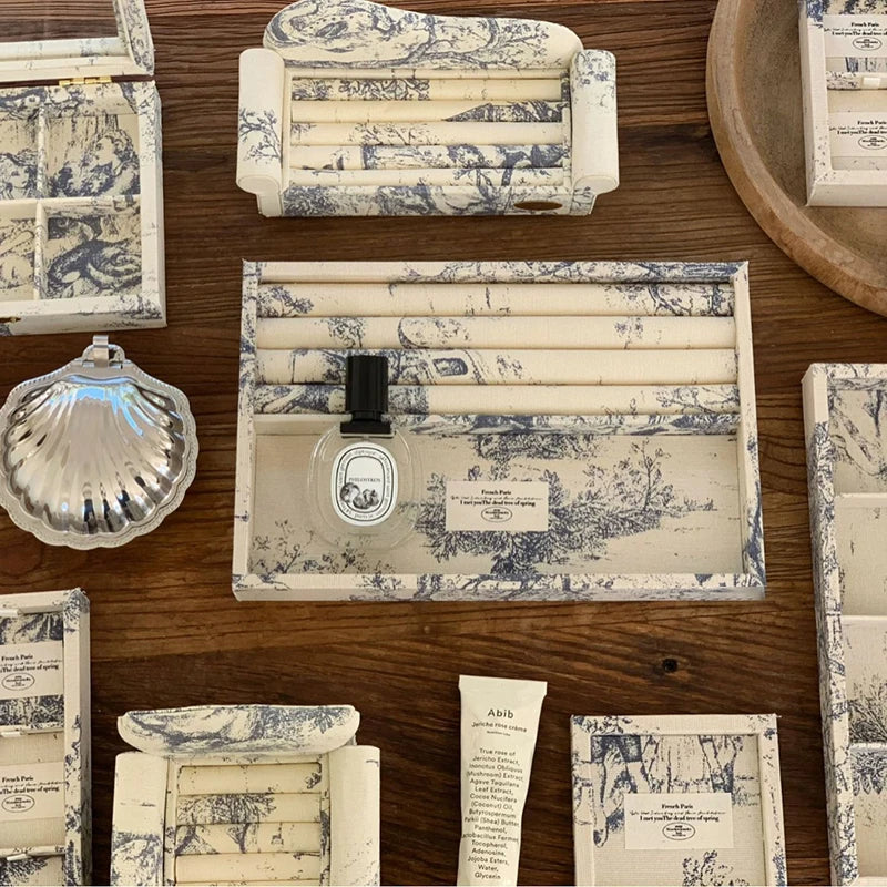 Schmuckdisplay Tablett – Künstlerisches Leinen-Design, Verschiedene Grössen