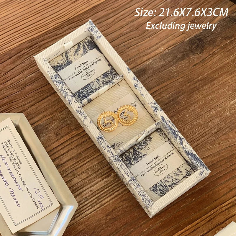 Schmuckdisplay Tablett – Künstlerisches Leinen-Design, Verschiedene Grössen