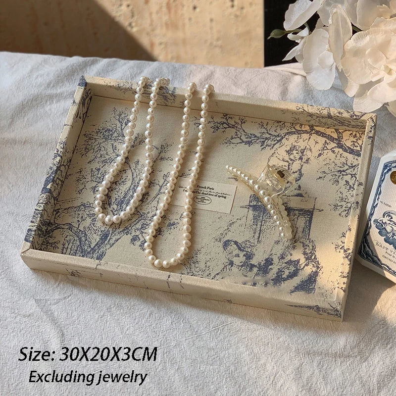 Schmuckdisplay Tablett – Künstlerisches Leinen-Design, Verschiedene Grössen