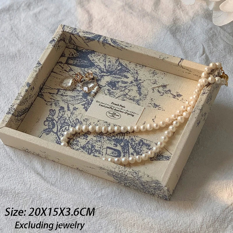 Schmuckdisplay Tablett – Künstlerisches Leinen-Design, Verschiedene Grössen