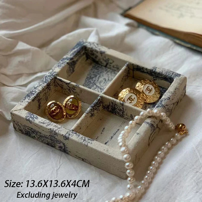 Schmuckdisplay Tablett – Künstlerisches Leinen-Design, Verschiedene Grössen