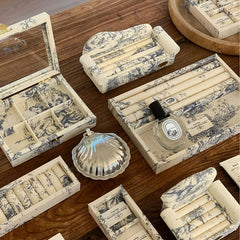 Schmuckdisplay Tablett – Künstlerisches Leinen-Design, Verschiedene Grössen