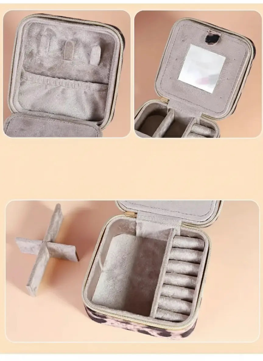 Schmuckkasten – Samtleder – Tragbar und Elegant