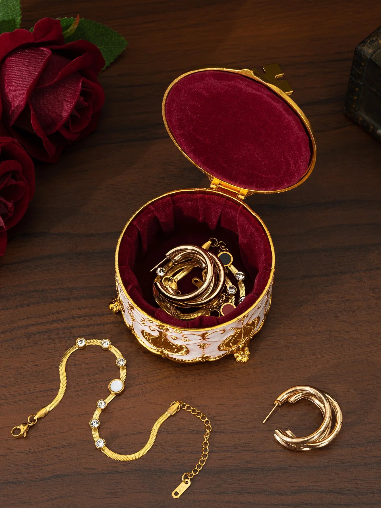 Schmuckschatulle – Handbemalt Bunt – Hochzeitsdeko