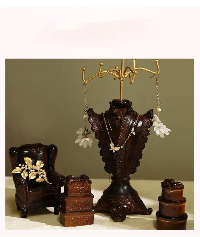 Schmuckständer – Retro Gips Design – 27 cm Höhe