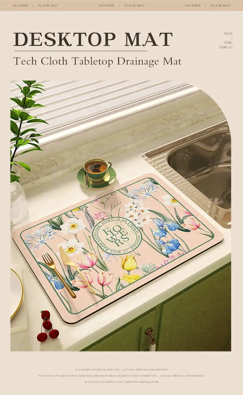 Schnell trocknende Matten – Diatom Mud Stil – 40x50 cm